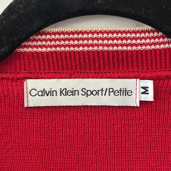 Perfect preppy style - vintage Calvin Klein tenniscore cardigan - like new! - Picture 2 of 4